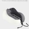 U-Shaped Ice Silk Memory Foam Neck Pillow for Cervical Support and Travel