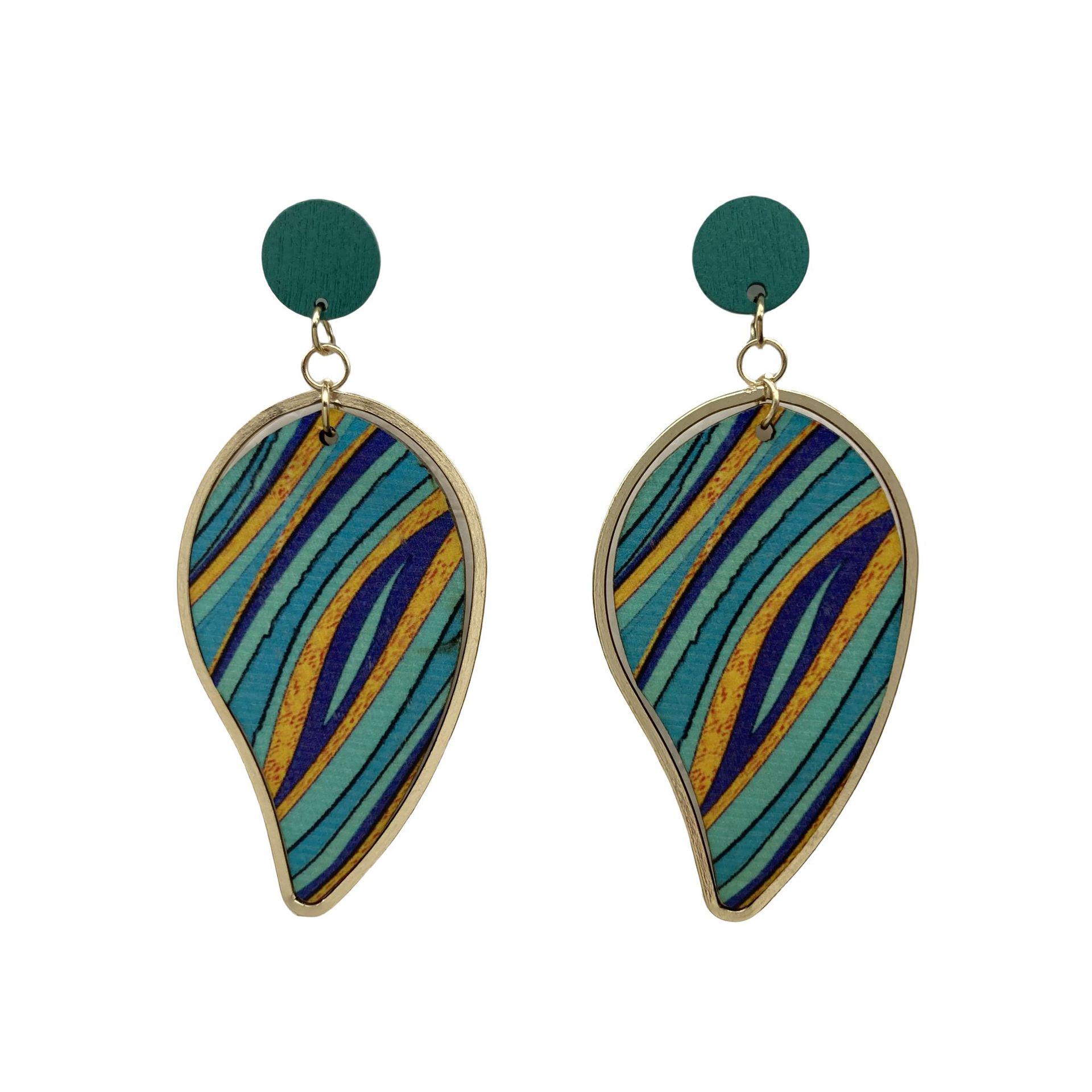 European Retro Bohemian Blue Cross Earrings