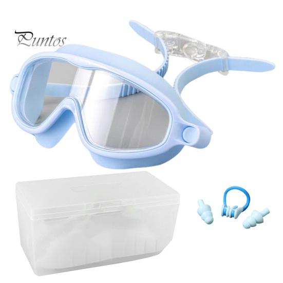 Kids Swim Goggles Anti-Fog UV Protection Leak-Proof Pool Swimming Goggles with Nose Clip Earplugs for Boys Girls Youth Toddler 3-15 Years