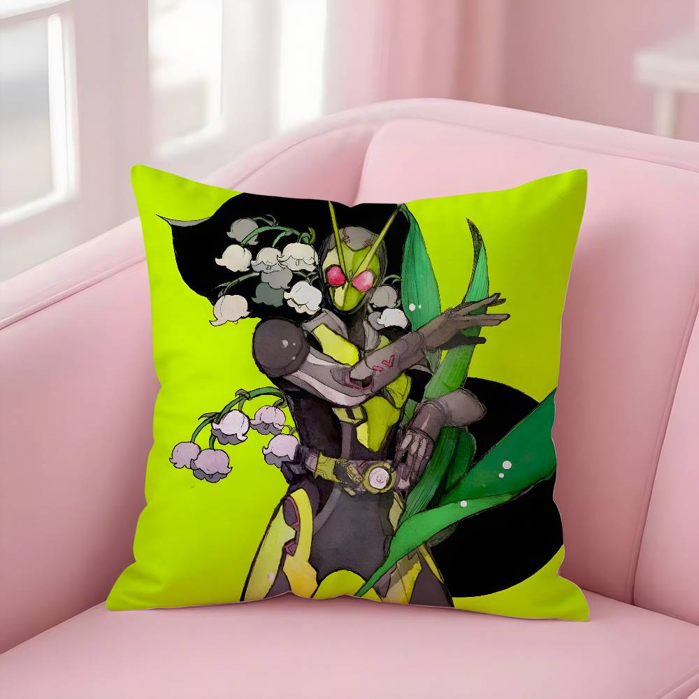 Hot-blooded Anime K-Kamen RiderS Pillow Case Soft Plush Fabric Double Sided Print Decorative Home Living Room Gift Cushion Cover