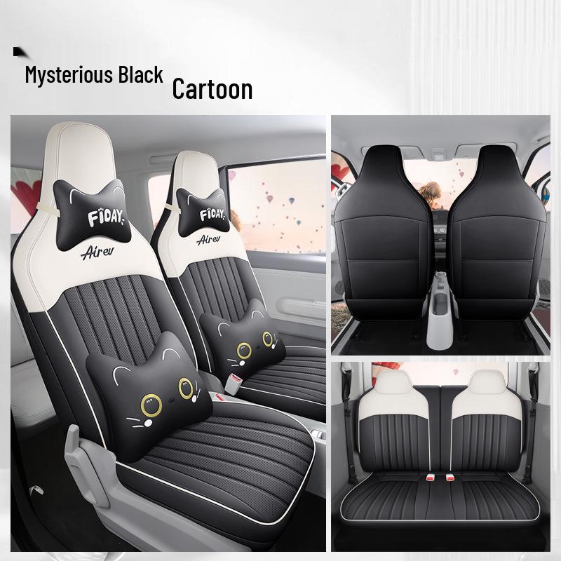 Wuling Sunny Universal Cartoon Leather Car Seat Cover, Full Surround for All Seasons.
