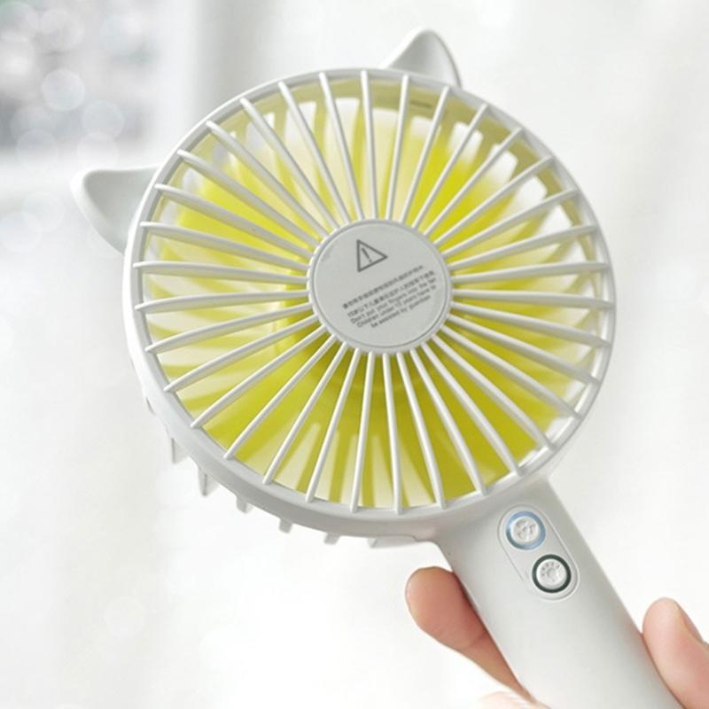 Cute Mini Fan Small Travel Fan Rechargable Cooling Device Lightweight Electric Fan Suitable for Indoor and Outdoor Use