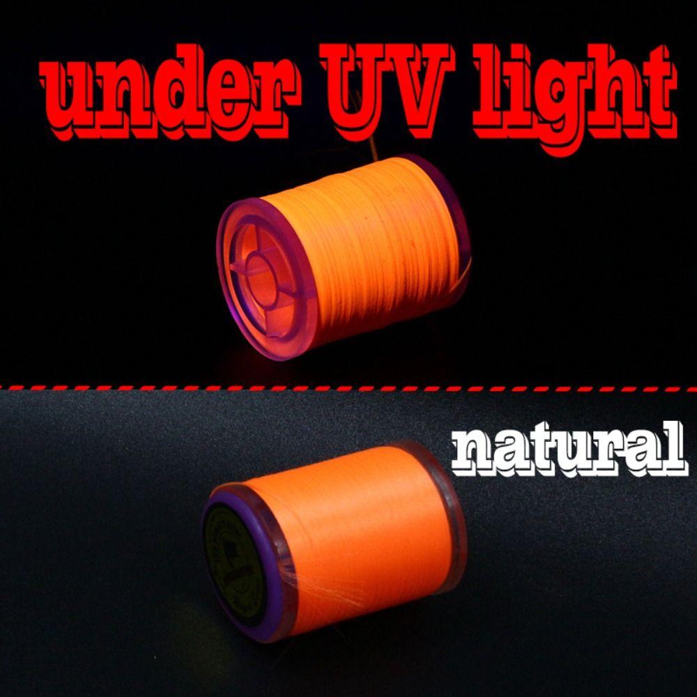 UV-Reflex-Effekt Fliegenbindegarn Fluoreszierende Farbe Fliegenfischschnur Lachs