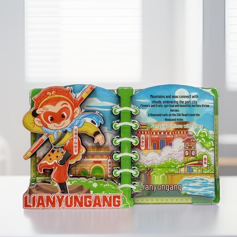 Nanjing and Suzhou Wooden Magnet: Cultural Travel Souvenir Decorative Sticker