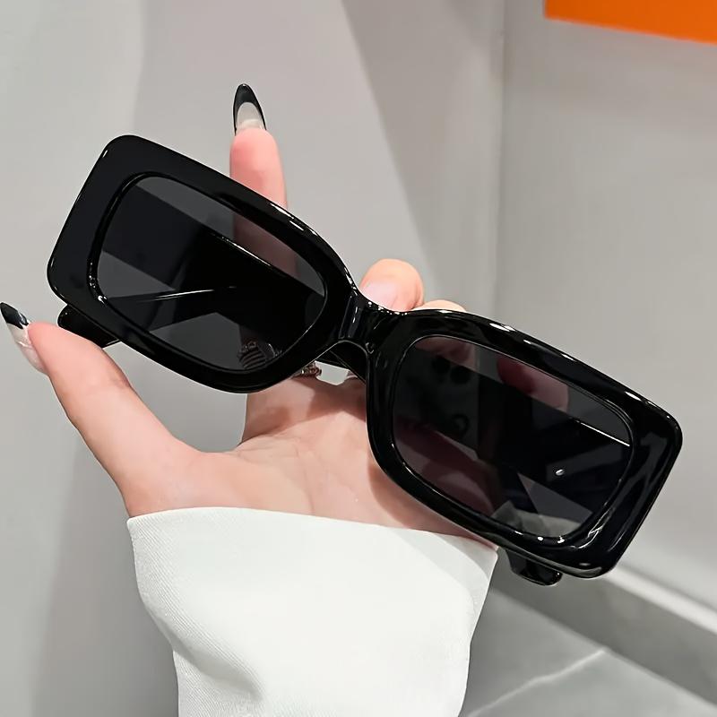 

1 шт. Классические модные солнцезащитные очки в квадратной оправе Черные очки Модный аксессуар для повседневной носки вождения кемпинга на открытом воздухе