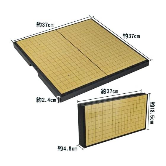 No-brand Product Portable Go Board Folding Magnetic Type Non-slip Beginner Practice Go Stone Storage Travel Destination Home 19-way Type
