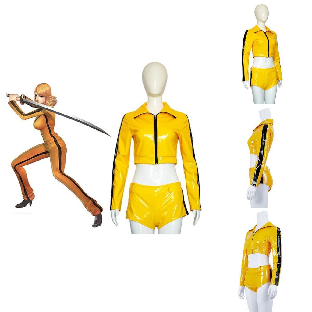 The Bride Yellow Cosplay Costume For Women Killer Bill Cosplay Suit For Halloween