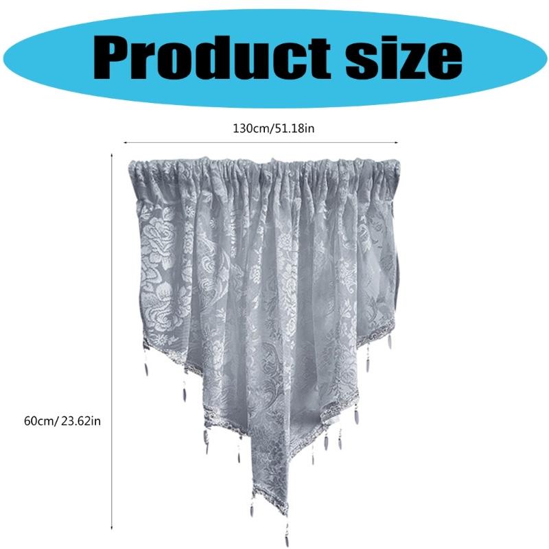 Lace Sheer Curtains Quick Installation Set Sunlight Control Multipurpose Interior Designs Window Covering Set