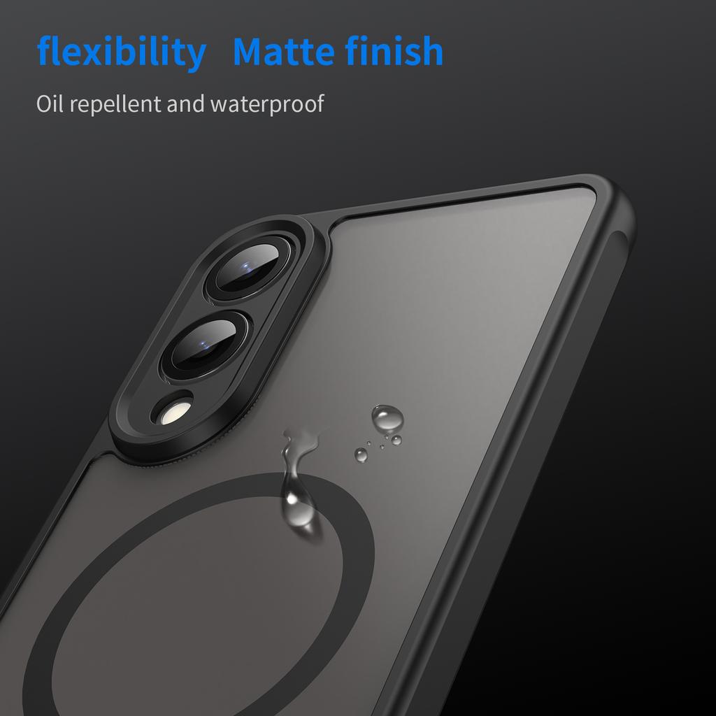 Dla Samsunga Galaxy S25 Etui Edge Kompatybilne z MagSafe Odporne na upadki PC+TPU Pokrowiec na telefon