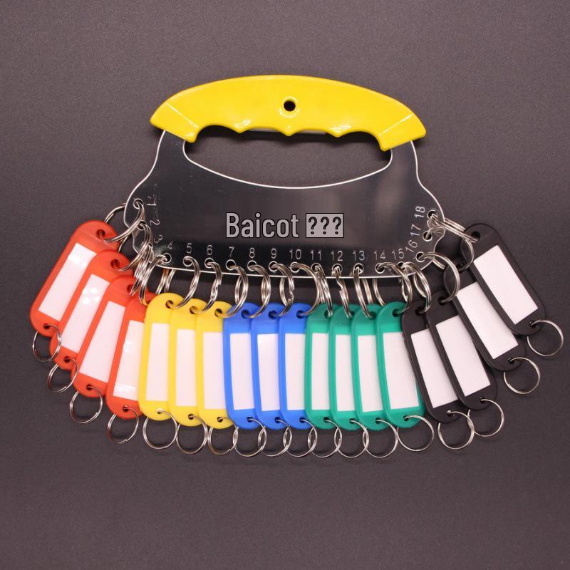 

Enhanced Stainless Steel Key Organizer with Writable Board, Key Tags, and Iron Ring Keychains for Efficient Management