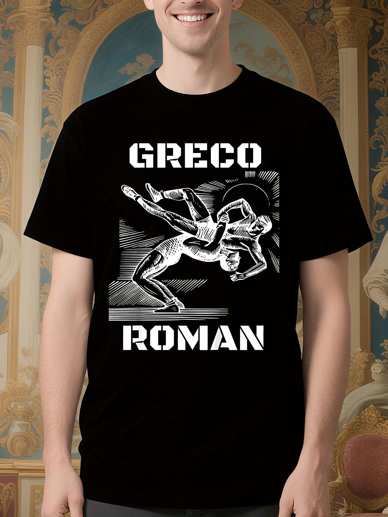 Greco Roman Wrestling Tee - Heavyweight Cotton Vintage Wr... S