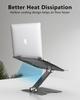 JCZT Laptop Stand Tablet PC Stand with Adjustable Height and Improves Relieves Back Ideal for Working from Zoom Lightweight Metal Fits Macbook Macbook
