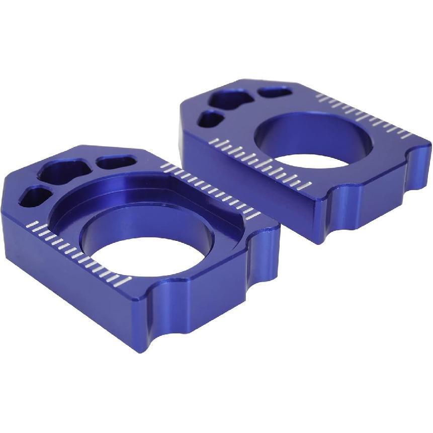 Dirt Bike Rear Axle Block Chain Tensioner Adjuster CNC for YZ 250F 450F YZ250F 2012-2023 YZ450F 2010-2023 Blue