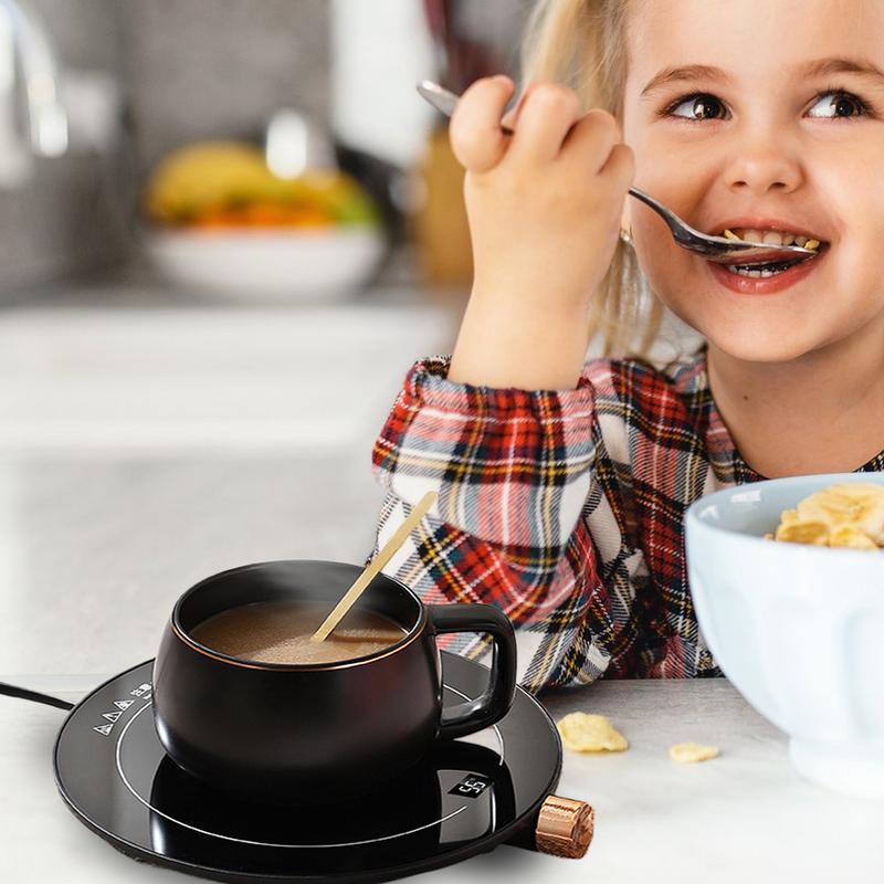 Coffee Mug Warmer Coffee Warmer Plate 18W Auto Shut Off Adjustable Temperature Control Smart Mug Heated Coffee Mug For Desk