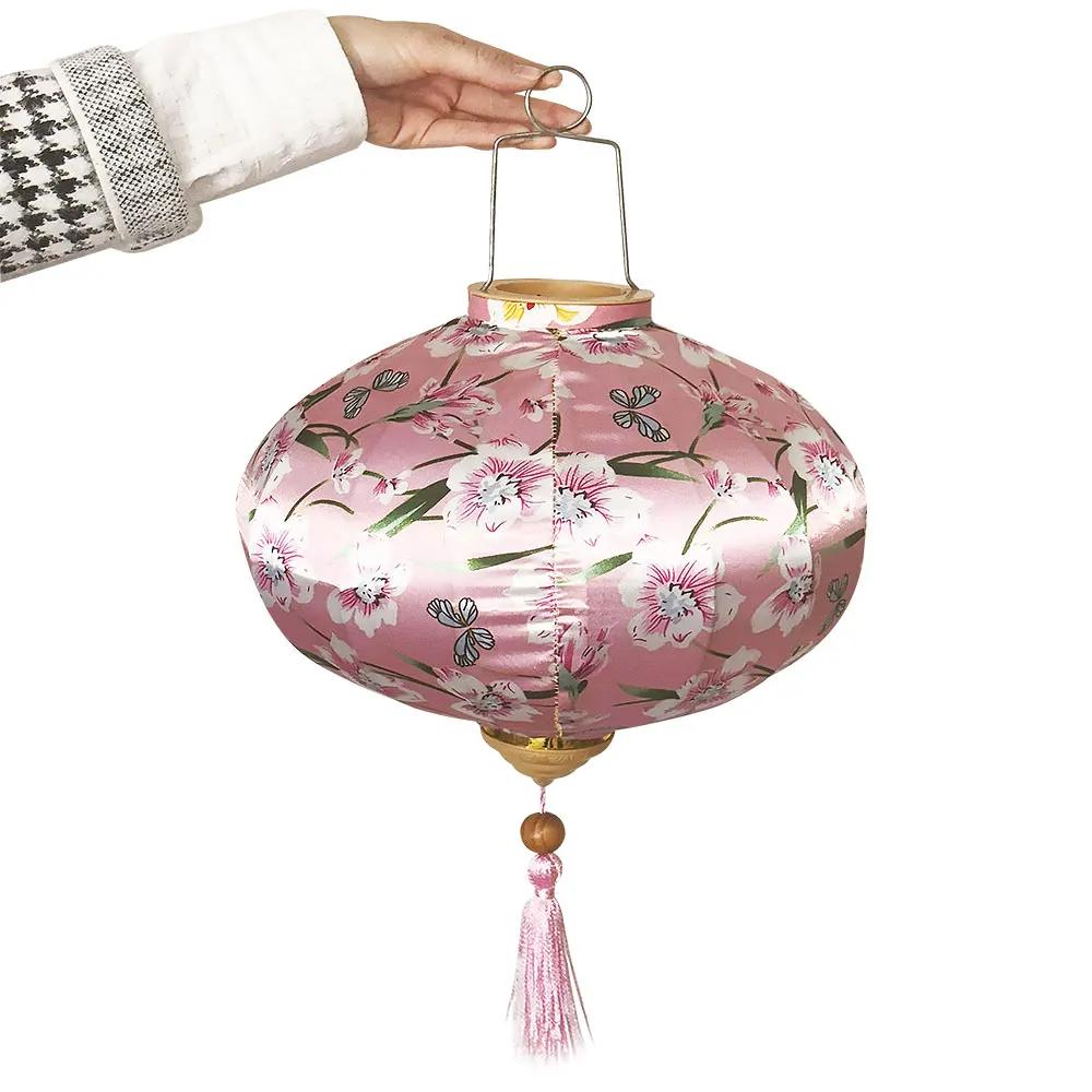 Retro Chinese Fabric Lantern Tea Room Restaurant Japanese Vietnam Lantern Party Festival New Year Decor Hanging Palace Lamp