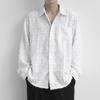Camicia a Quadri da Uomo Autunnale Stile Giapponese Giacca Giovanile Trendy Stile Hong Kong Camicia a Maniche Lunghe