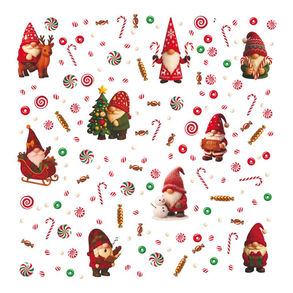 Christmas Window Clings Static Stickers for Living Room Bedroom Holiday Party Decorations
