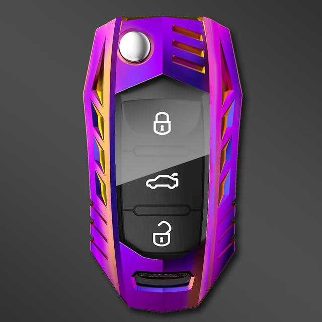 Kryt klíče od auta s výklopným mechanismem z lehkých slitin pro VW Volkswagen Golf 7 MK7 Tiguan MK2 pro Seat Ateca Leon FR 2 Ibiza Škoda Octavia bezklíčové ovládání