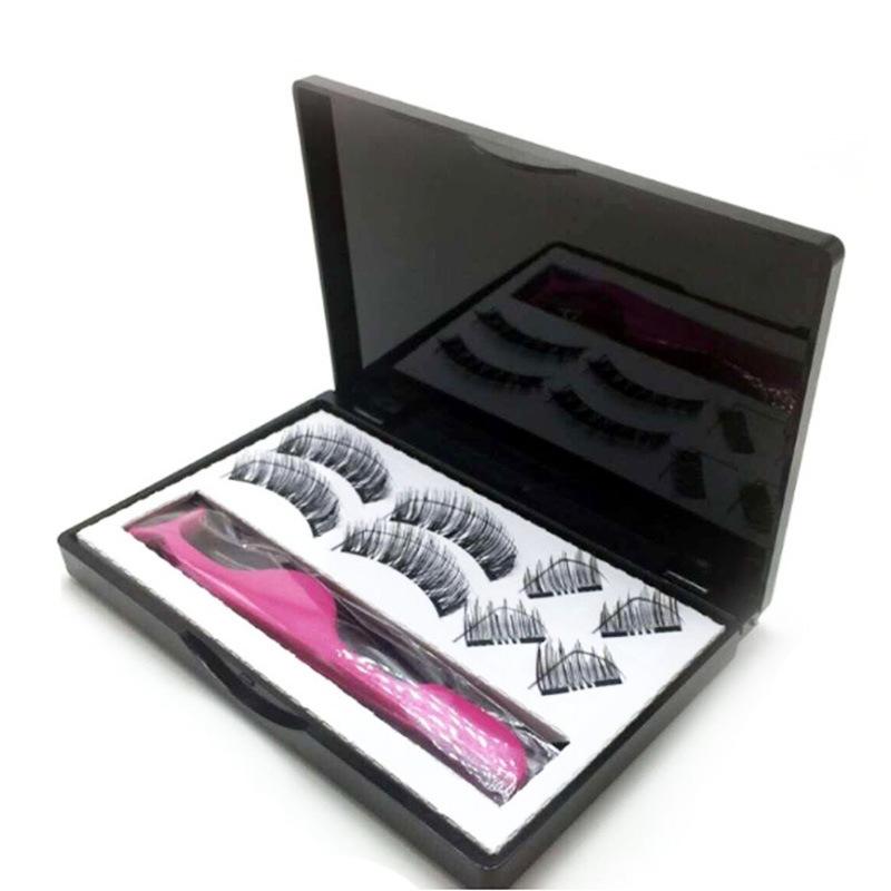 Custom Logo Magnetic False Eye Lashes Segments Cils No Glue No Eyeliner Private Label 3D Magnetic Eyelashes Mix&1