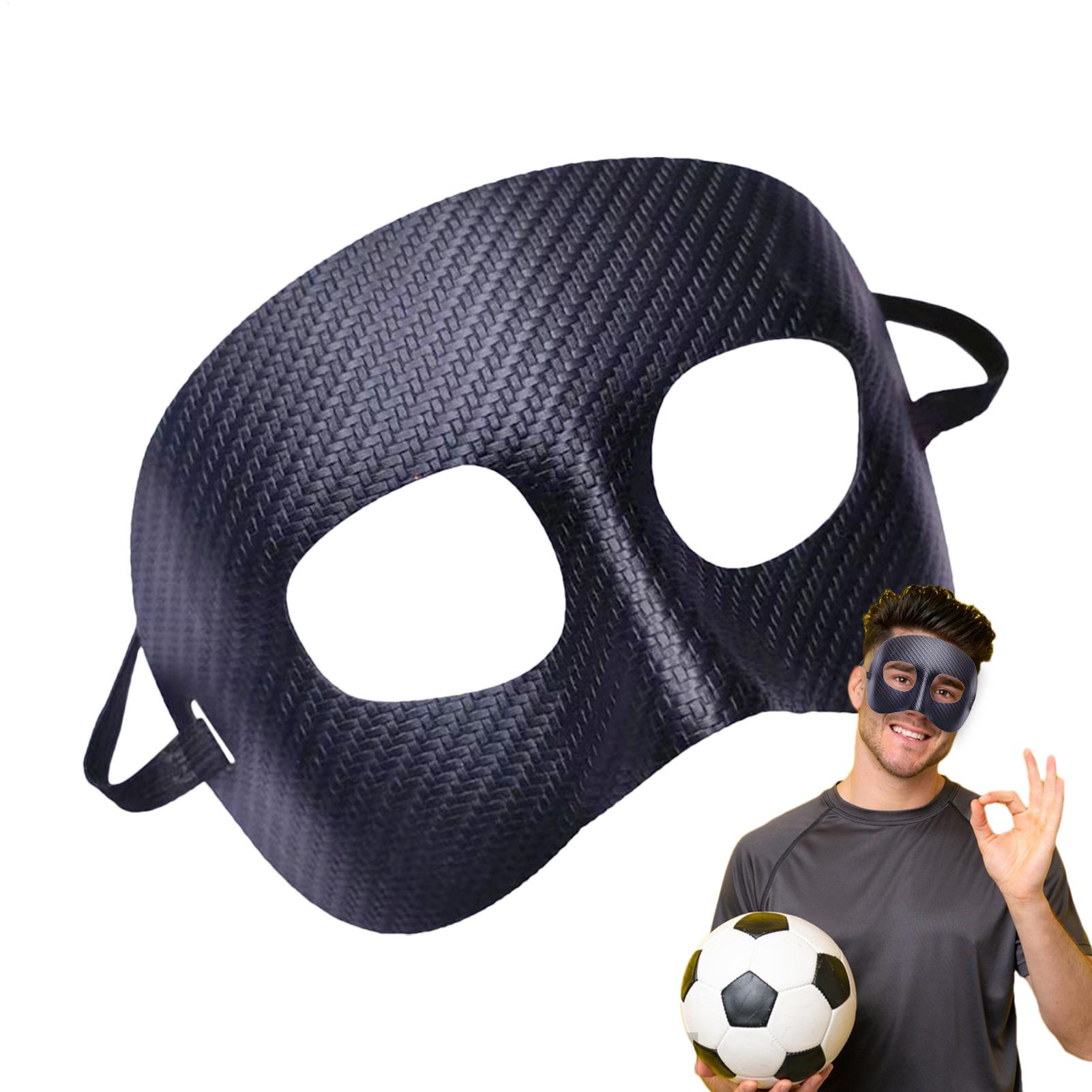 Basketball Football Mask Elastic Strap Protective Facial Cover Face Mask Football Nose Guard Shield Mask for Sports Accessories nero