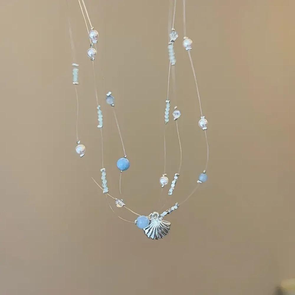 

Stacking Blue Pendant for Women Gentle Seaside Vacation Style Ocean Series Holiday Jewelry 1