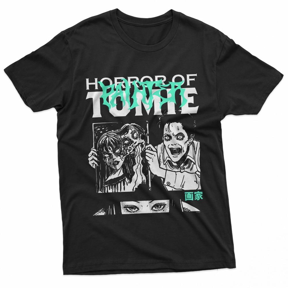 

Junji Ito Horror Of Tomie High Contrast Panels Horror Manga TShirt Unisex T-Shirt XXL