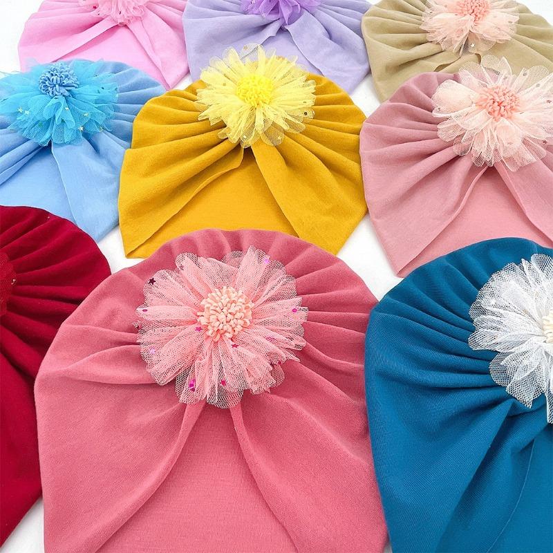 New children's borderless thin breathable hat, baby plain spring and summer headscarf hat Baby hat