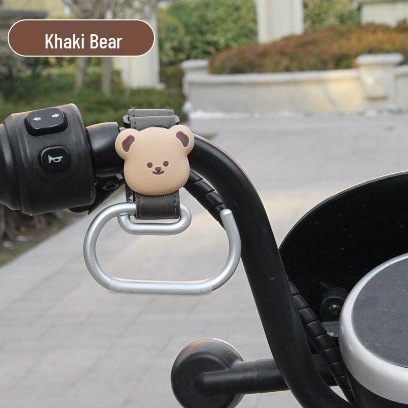 Universal Leather Stroller Hook - Large Aluminum Alloy Pram Accessory