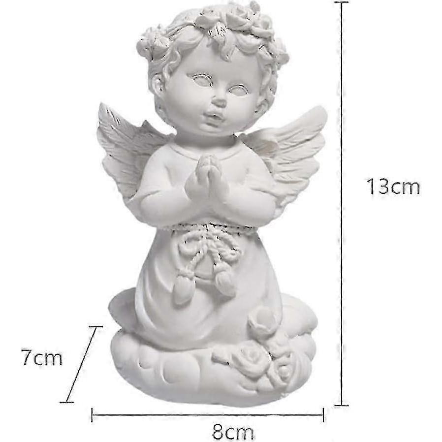 Exceart Decorative Angel Statues And Figurines Resin Angel Wings Statue Sculpture Garden Statue Figurine Centerpiece Table Decoration Catholic Religio
