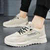 Men Casual Sneakers  Lace-up Platform Flats Shoes Fashion Comfortable Tennis Shoes Student Small White Shoe Trend Versatile