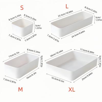 New Desktop Drawer Organizer Plastic Partition Makeup Sundries Utensils Cutlery Storage Box Set for Kitchen Bathroom Office Tray