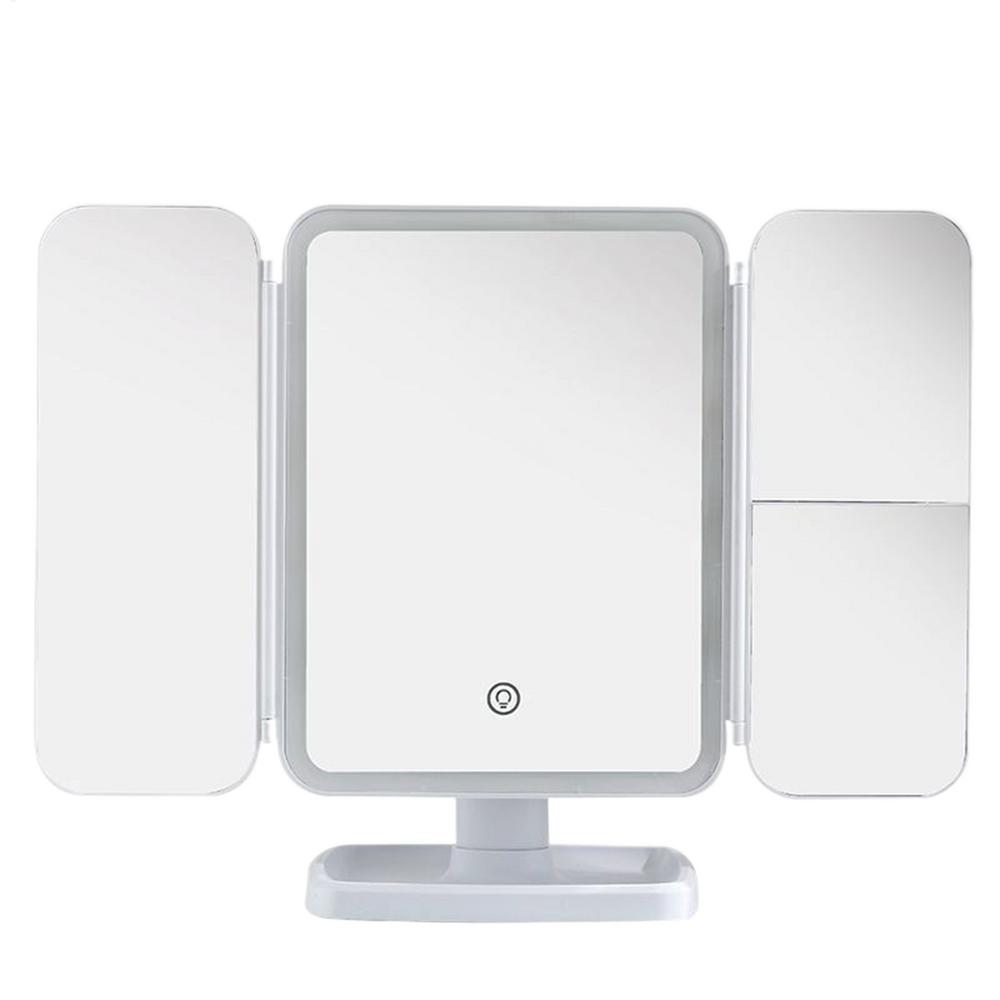 Trifold Makeup Mirror LED Lights Dorm Dressing Mirror Beauty Light Up Your Fill Light with Smart Complementary Smart Vanity Mirrors