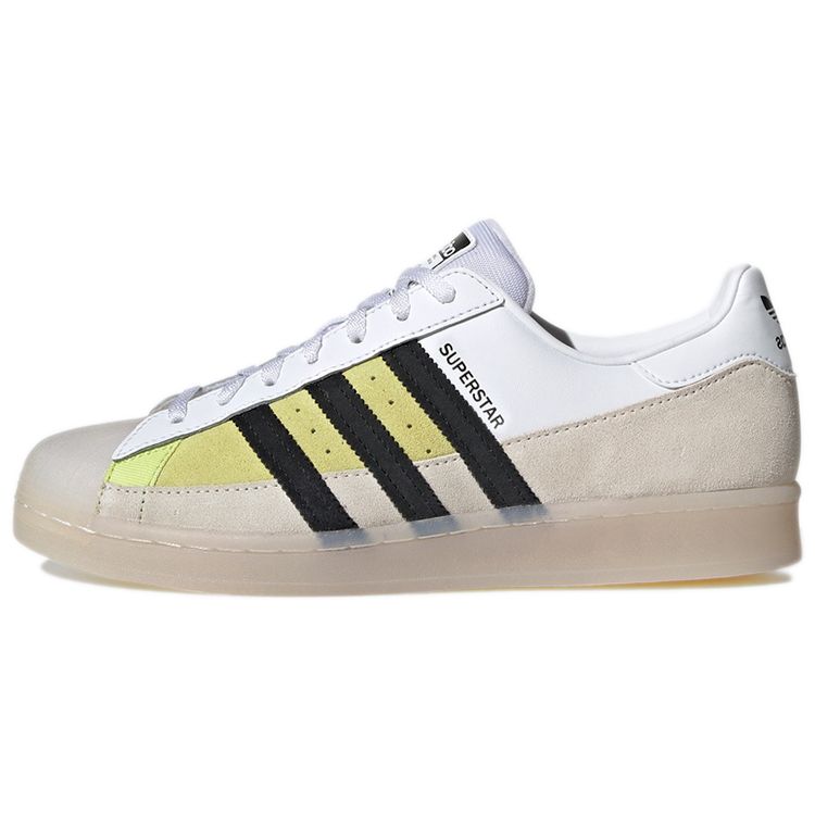 Adidas Originals Superstar Retro Versatile Casual Durable Low-Top Skate Shoes Unisex Sneakers Khaki White GX2887