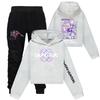 Children's Hooded Top And Pants Two-piece Tracksuit Set Long-sleeved Printed Sweatshirt Set
