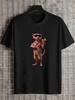 1pc Anthropomorphic Pink Panther Hawaiian Graphic T-shirt