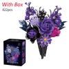 Creative Gothic Bouquet Building Blocks with Flower Vase Model Bricks Toy Home Decorative Ornaments Kids DIY Toys Holiday Gifts