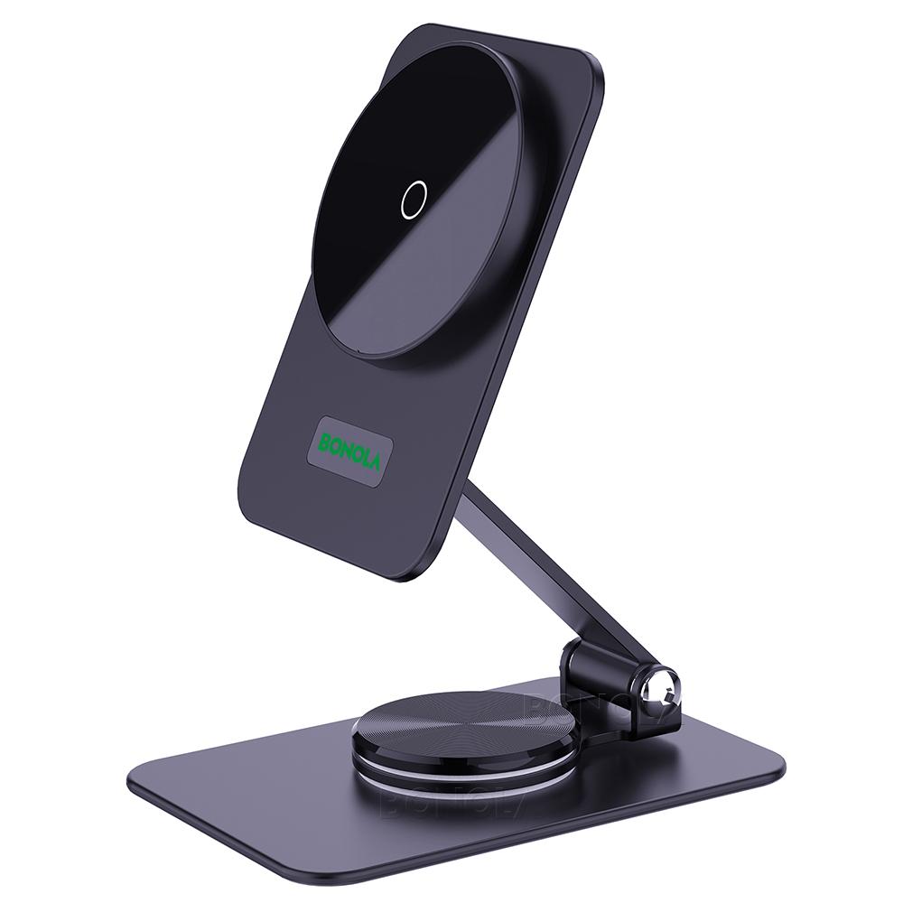 

Вращающееся на 360° беспроводное зарядное устройство для Iphone 14 Pro Max/13/12/11, магнитное складное беспроводное зарядное устройство Desktop Live as picture чёрный