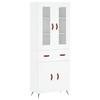 VidaXL Buffet haut Blanc 69,5x34x180 cm Bois d'ingénierie 3198505