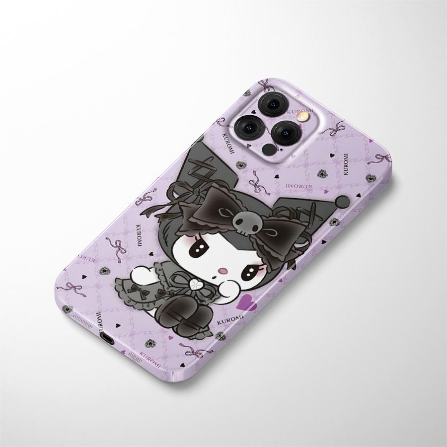 Sanrio Kuromi Cartoon Case for iPhone 17 Air 14 X 13 11 15 Plus XR 16 Pro Max 12 Hard Phone Cover