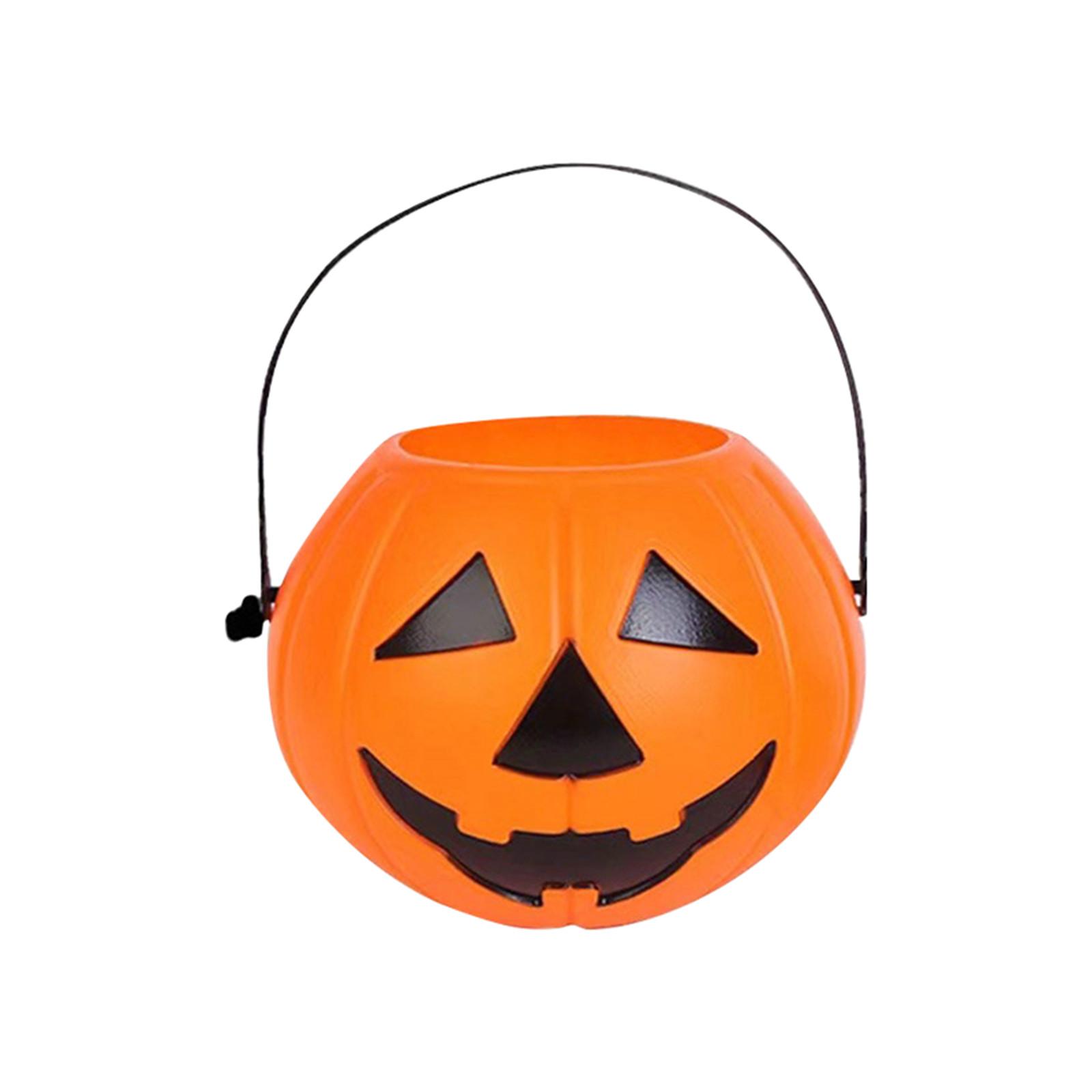 

6 Pcs Halloween Portable Bucket Children Trick Or Candy Pail Holder Bucket Plastic Candy Pail Holder For Kids Trick,Halloween Decorations One Size