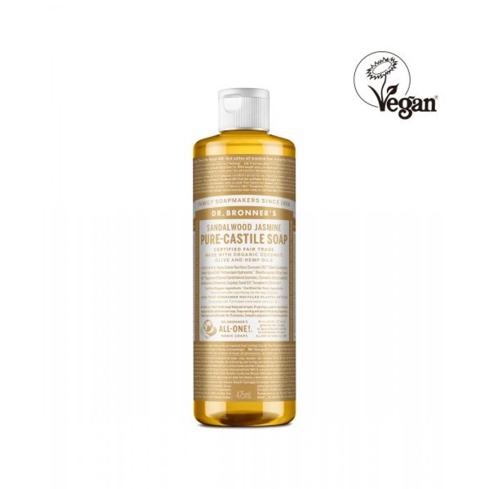 Dr.bronner S [Средство для умывания лица и тела] Сандал Жасмин Натуральное кастильское мыло 475 мл sandalwood 475ml
