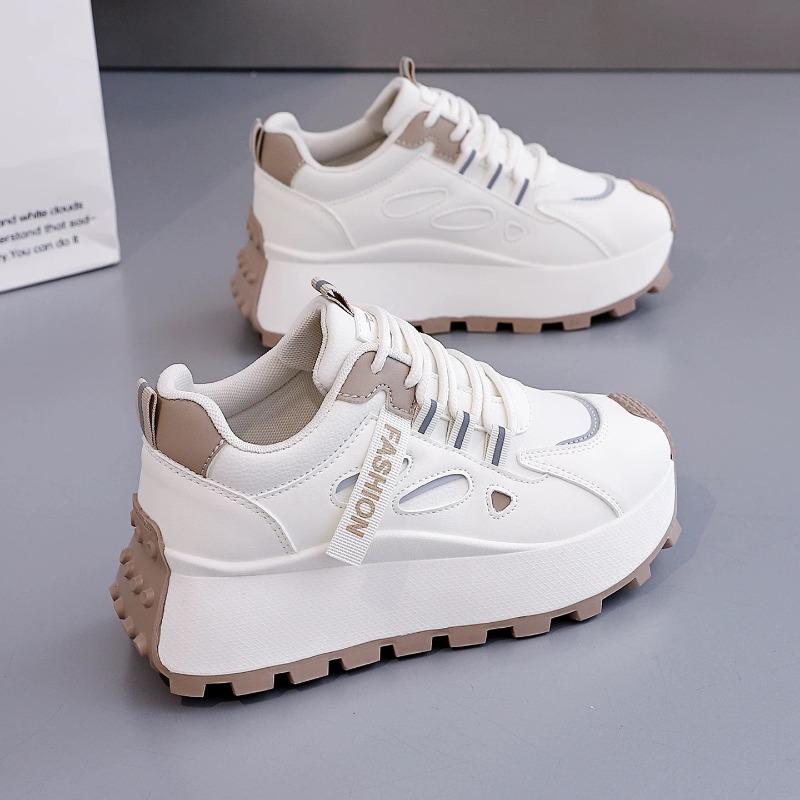 Spring and autumn women's shoes new breathable sports shoes children versatile thick soles increase height casual little white dad shoes women