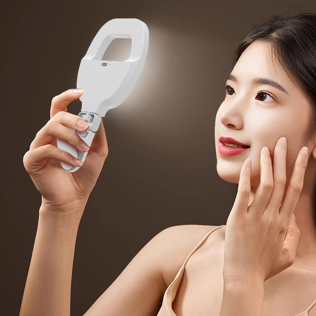 W60 mobile phone fill light portable mobile phone selfie clip light charging ring beauty selfie pocket fill light