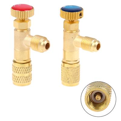 Air Conditioning Repair Liquid Safety Valve R410A R22 1/4" 5/16" Safety Adapter