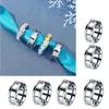 Set of 6 Grooved Finger Rings Fashionable Empty Rings DIY Rings Material