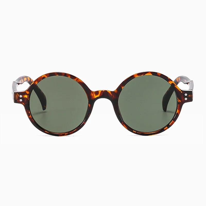 Premium Vintage Round Sunglasses ladies Men  Designer Sun Glasses Male Female Rivet Frame Fashion Retro Shades Oculos De Sol