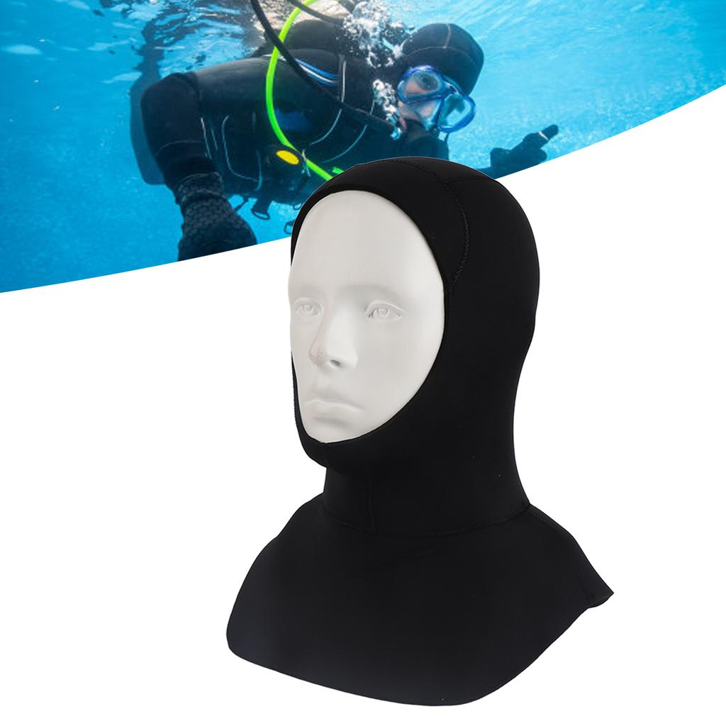 Diving Hood 5mm Neoprene Sun Protection Stretchy Quick Drying Thermal Wetsuit Hat for Men Women Swimming S/M