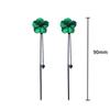 Retro Green Floral Tassel Earrings Temperament Long Pendant Ear Pendant Style Lady Ear Nail