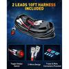 NAOEVO 4 Zoll 2 Stück LED Pod Lichter Spot Flut Combo LED Nebel Fahrlicht 4x4 Offroad Lichter Arbeitsleuchten für LKW Boot ATV UTV Jeep