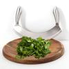 8.5 Inch Rocking Pizza Knife Stainless Steel Vegetable Salad Chopper Pizza Cutter  Nougat